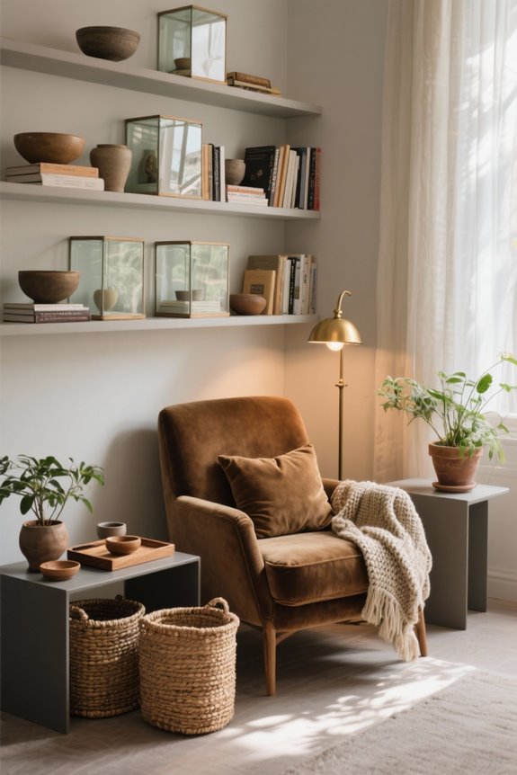 chic organization with trays