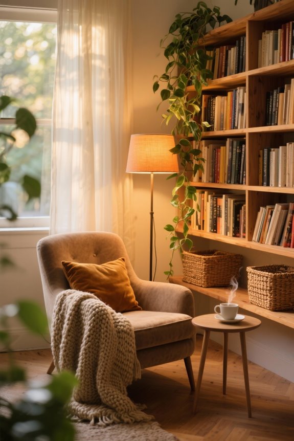 cozy afternoon reading nook