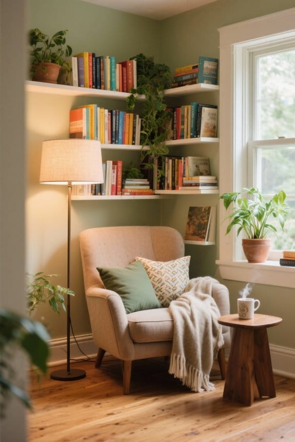 cozy reading space decor