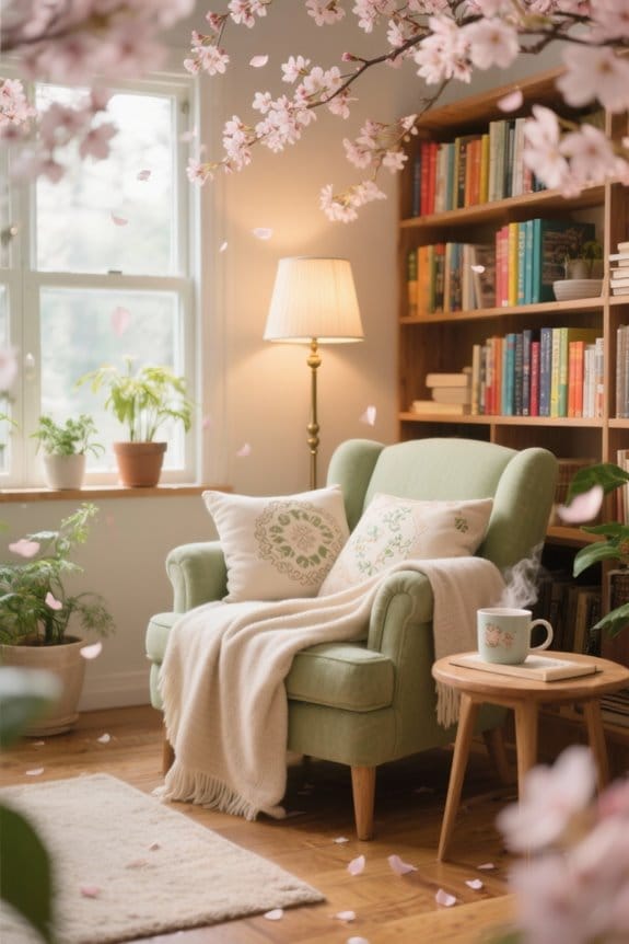 sakura themed book nook designs