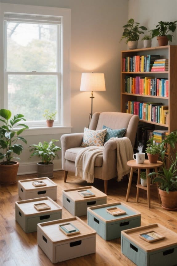 stylish organization storage ottomans