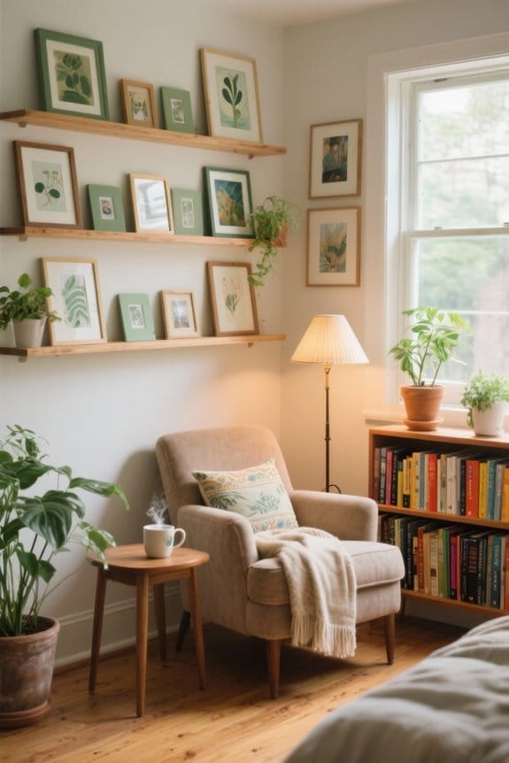 stylish picture frame shelves