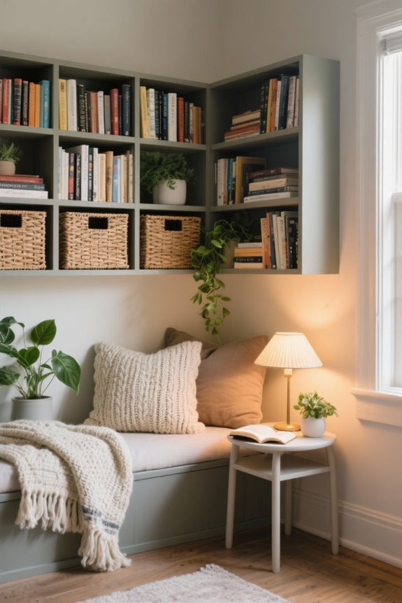 stylish sturdy corner bookshelf