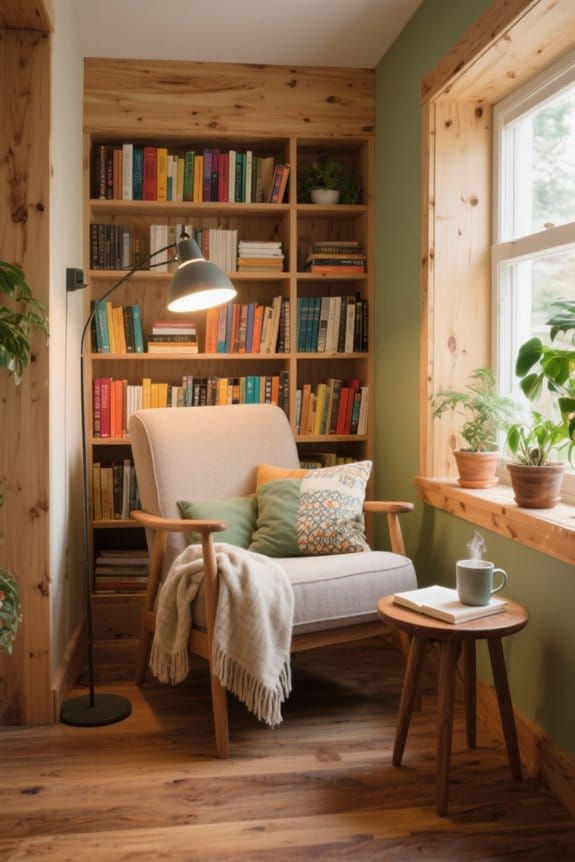 wooden book nook designs